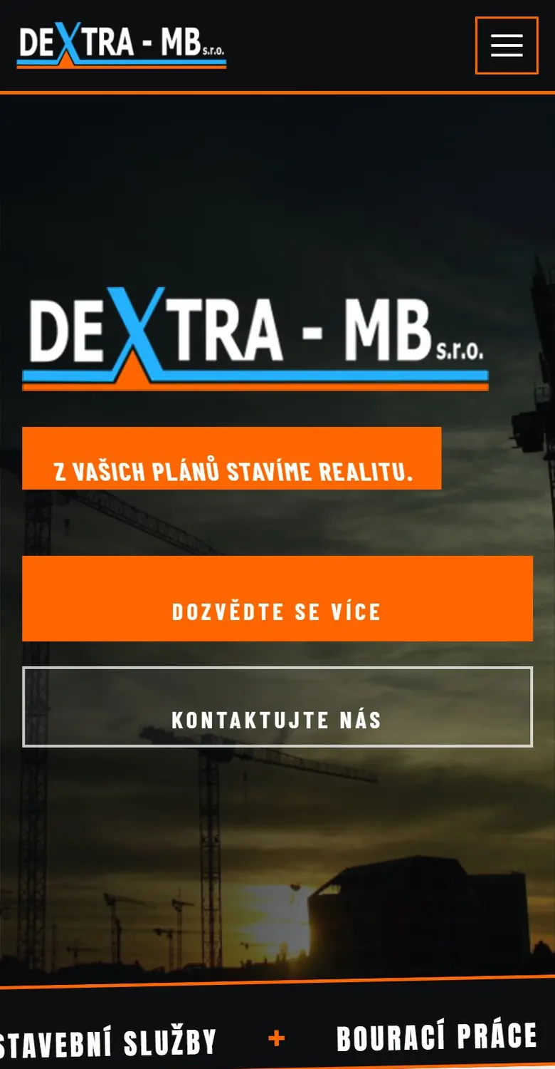Web DEXTRA na mobilu